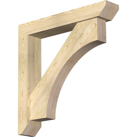 Ekena Millwork Westlake Slat Rough Sawn Bracket w/ Offset Brace, Douglas Fir, 6"W x 34"D x 34"H BKT0604X34X34WTL06RDF